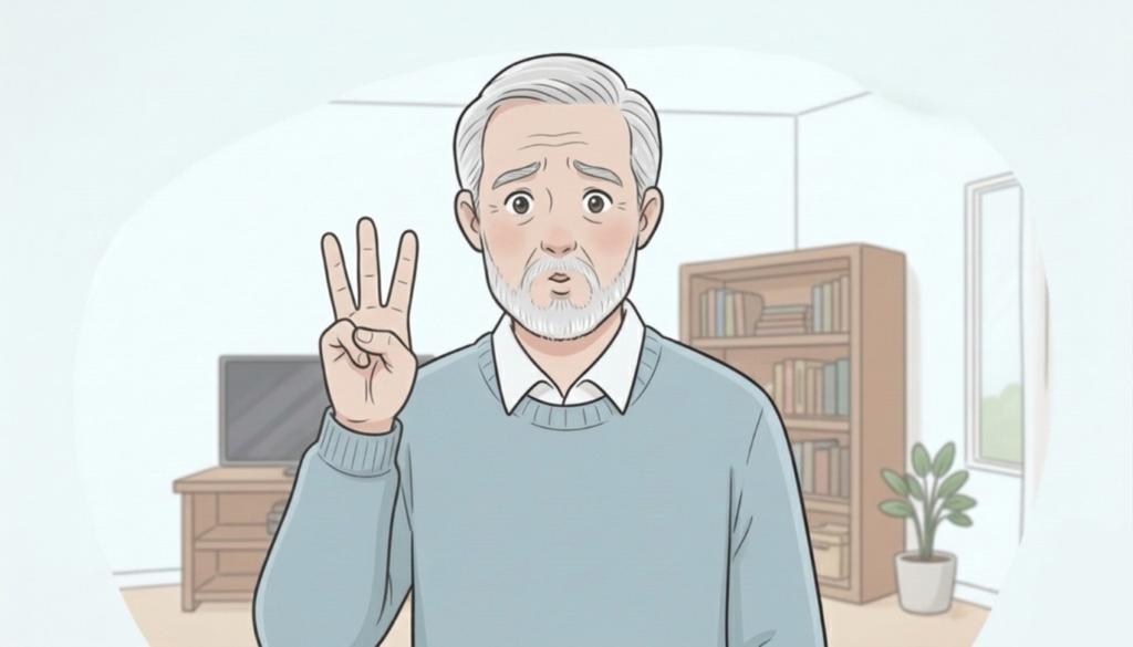 男性が３つのNGを表現