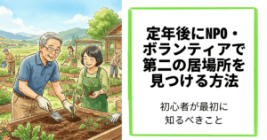 定年後にNPO・ボランティアで第二の居場所を見つける方法｜初心者が最初に知るべきこと
