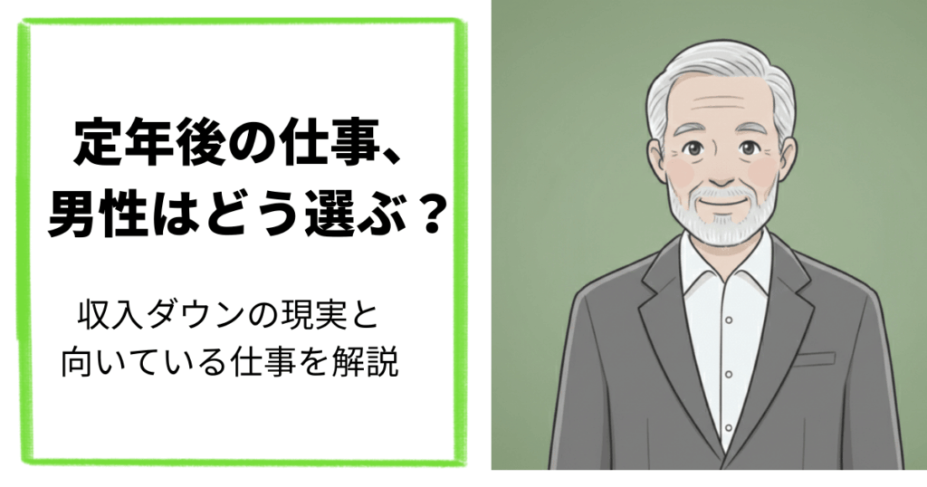 定年後の仕事、男性はどう選ぶ？収入ダウンの現実と向いている仕事を解説