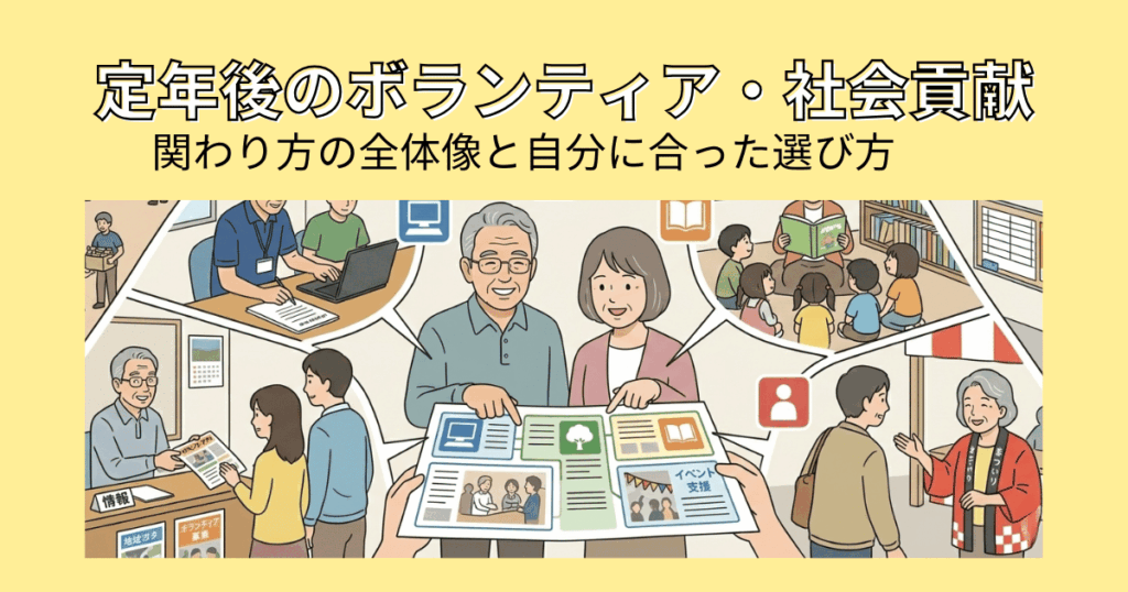 定年後のボランティア・社会貢献｜関わり方の全体像と自分に合った選び方