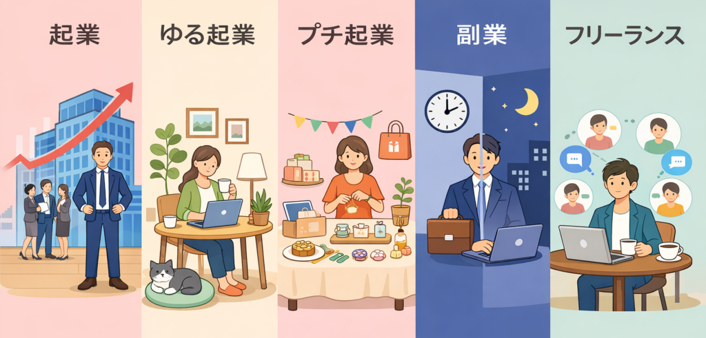 起業・ゆる起業・プチ起業・副業・フリーランス